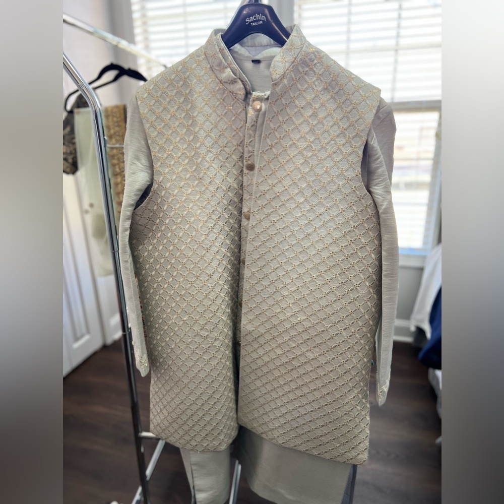 Indian Indo Western Open Koti & Pant Men Ethnic Wear